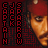 Pixelated static image shows a person's face on the right with red background and vertical text columns on left.