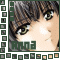 Pixelated anime-style face with brown hair and green eyes, showing slight expression changes across frames.