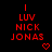 Red pixelated text on black background with small red heart symbols, arranged in a pattern with visible animation changes across frames