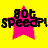 A static contact sheet of three identical animated frames showing a bright pink star on yellow background with black pixelated text "got speed?".