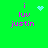 Green background with pink text 'i luv justin' and four distinct pixelated symbols: a light blue heart, a light blue starburst, a light blue dot cluster, and a light blue dot cluster with a different pattern.