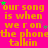 A static image with bright pink background, repeating yellow text "our song is when we're on the phonethetalking" and scattered green/purple stars.