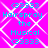 A static image with a bright pink background featuring a white diamond lattice pattern, displaying repeated cyan text reading 'Hairspray the Musical' and '(33333)' in a