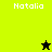 Pixelated icon with four quadrants showing 'Natalia' text and star symbols on varying backgrounds.