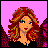 Animated contact sheet of a pixel art icon featuring a woman with red hair, hearts, and text phrases "Kiss Me" and "I'm Irish" on white backgrounds.