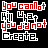 Pixelated text-based icon with red and black lettering on a solid black background, displaying the phrase "you cannot kill what you did not create."