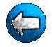 A 3x3 grid of nine identical blue circular icons with silver left-pointing arrows on a gray background, each icon showing slight variations in arrow texture and shading across frames.