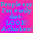 Pixelated cyan text on a pink-to-purple gradient background repeats the phrase "People say I'm easily dist- LOOK! A chicken!" in four identical quadrants.