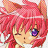 A 48x48 pixel animated buddy icon featuring a chibi-style character with pink hair and animal ears on the left, next to green text reading "Original Icons .com" on a dark background.