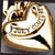 Animated golden heart-shaped icon with a smiling face, showing subtle motion in the mouth and eye areas across frames.