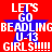 Red background with white text and blue star, repeated in a pattern showing identical static frames