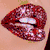six distinct lip-focused images with varied color schemes and textures, including glittery red lips, metallic purple lips, rainbow-colored lips, and other stylized mouth designs