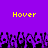 Purple background with yellow 'Hover' text on left and right, black pixelated shapes resembling hands at the bottom.