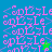 Pixelated text repeats across four colored quadrants with small star icons in two quadrants.
