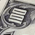 A grayscale icon with a stylized, abstract design featuring layered curved shapes and horizontal lines forming a central pattern.