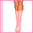 A 4x4 contact sheet of pixel art frames showing a blonde cartoon girl in pink clothing with text phrases like "i'll be ur babi now and" across multiple panels.