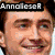 Four distinct pixelated images of people arranged in a , each with 'AnnaliseR' text above