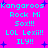 Pixelated cyan text on bright pink background with scattered blue stars, repeating phrases like 'Kangaroos Rock Mi Sox!!!' and 'LOL Lexii!!'.