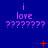 Blue background with repeated purple text 'i love ???????' and red symbols changing across frames.