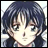Pixelated anime-style character with dark blue hair and light skin, next to black background with white text reading 'Anime IM' and 'com' in stylized font.