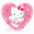 A 48x48 pixel Hello Kitty icon with a pink heart background and scattered red dots, displayed alongside a black-and-white 'Anime IM' text logo on the right side of a contact sheet.
