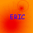 Four orange-red gradient each display blue text 'ERIC' with red circular patterns shifting position across the