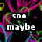 A static digital image with a black background featuring colorful, abstract line art and overlaid white text fragments.