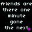 Pixelated text repeats across three on a black background, with pink symbols replacing the period in 'the next' at varying positions