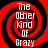 Four identical red and black spiral patterns with white text reading "The Other Kind of Gray" arranged in a on a solid black background