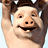 A 2x2 contact sheet of four animated frames showing a cartoon pig character from Shrek with varying expressions and poses, alongside text reading "THE THIRD" in green letters on the bottom right frame.