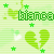 Pixelated green and white static icon featuring a broken heart, scattered stars, and stylized text on striped background.