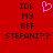 Red background with black pixelated text and a pink heart symbol in the center.