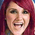 Three distinct female faces with varied hair colors and styles appear above two static icons featuring a shield emblem and the text "Pixy" on red.