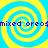 Four yellow and blue spiral patterns arranged in a with purple text reading "mixed oreos" overlaid on each spiral