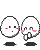 Animated contact sheet of pixel art characters showing sequential expressions and interactions with a heart symbol.