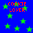 Blue background with green stars and red text reading "COOKIE LOVER" in four locations.