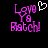 Pixelated purple text 'Love Ya Bitch' with a white heart symbol above the right side, displayed on black background.