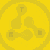 A static contact sheet of a yellow-themed animated icon featuring stylized text and a faint logo, with visible pixelation in the text elements.