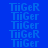 Blue background with repeating text patterns in lighter blue, alternating between 'TiiGeR' and 'TiiGer' across vertical