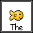 A 5x5 contact sheet of animated AIM buddy icons featuring a yellow fish mascot with changing text below it, each frame showing the same fish in identical pose but different word combinations.