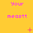 Yellow background with pink text 'Your meastt' repeated in a , animated symbols appear and change across frames