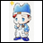 Pixelated anime-style character icon with blue hat and clothing, yellow star above head, next to "Anime IM" text on black background.
