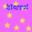 Purple background with yellow stars and blue text reading 'Sierra!' repeated four times in a pattern