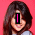 A four- shows a person with long dark hair against a solid pink background, each displaying different text overlays