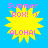 Yellow starburst shape with pink text 'Summer ROX! :)' and 'ALOHA!' on blue background, four identical static frames.