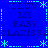 Blue background with repeated text and symbols in dark blue and cyan, featuring 'ILUV MY BABY CLARISSA' and star-like patterns.