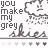 Pixelated image with text "you make my grey skies" on left, orange "act again" and smiling sun icon on right, bottom of color gradient icons