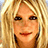 Pixelated image of a person with blonde hair and dark eyes, accompanied by text fragments 'its', 'brittany', and 'betch' on black background.