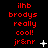 Red text on black background with animated white symbols changing across frames.