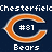 Pixelated graphic with dark blue background, orange and white stylized 'C' shape, and white text reading 'Chesterfield', '#81', and 'Bears'.